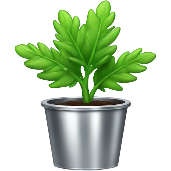 Plant made of chrome  emoji