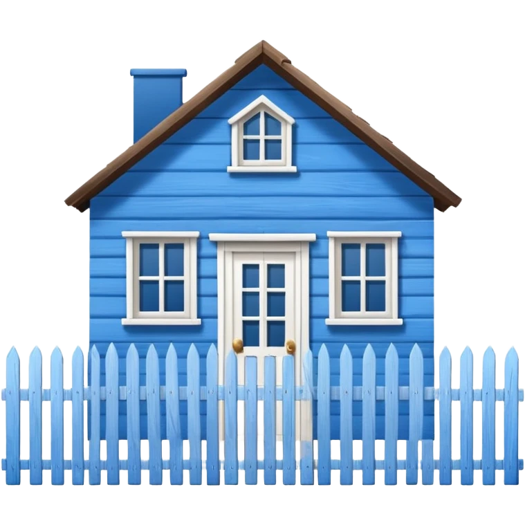 blue house emoji