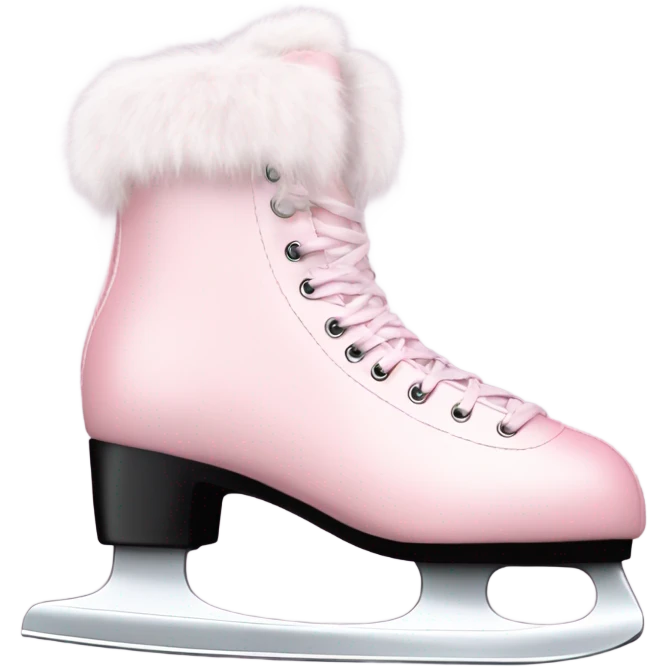 aesthetic pastel pink ice skates emoji