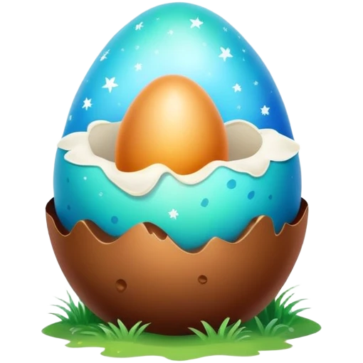 magical poop easter cosmic egg landscape  emoji