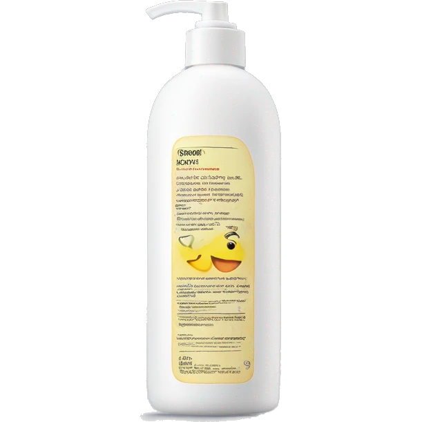 leave-in conditioner bottle with label emoji