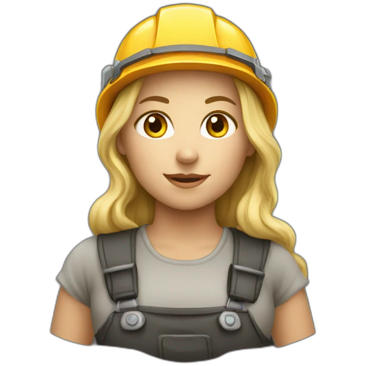 Blonde miner girl emoji