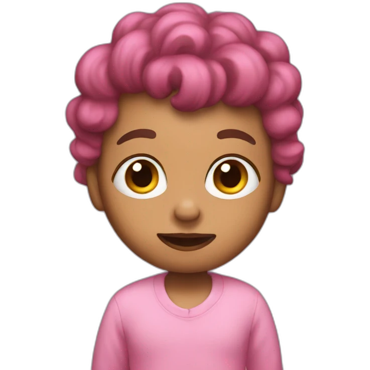 Pink skin newborn doing stand up comedy emoji