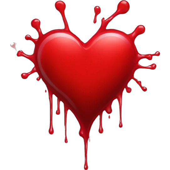 bleeding red heart emoji