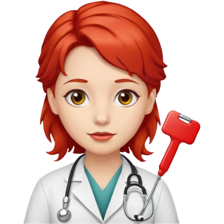 doctors wirh red hairclips emoji