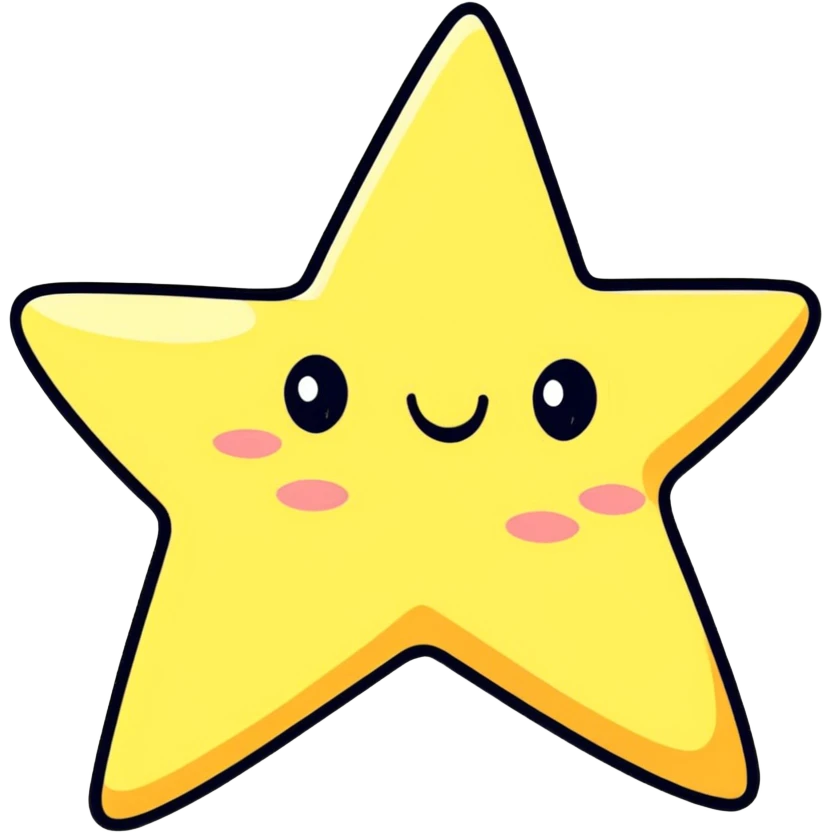 colorful cartoon star stickers, playful emoji