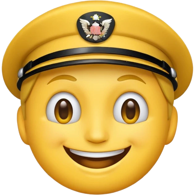 Happy face army emoji