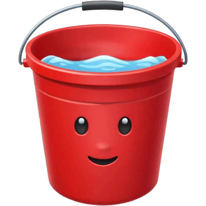 red bucket emoji