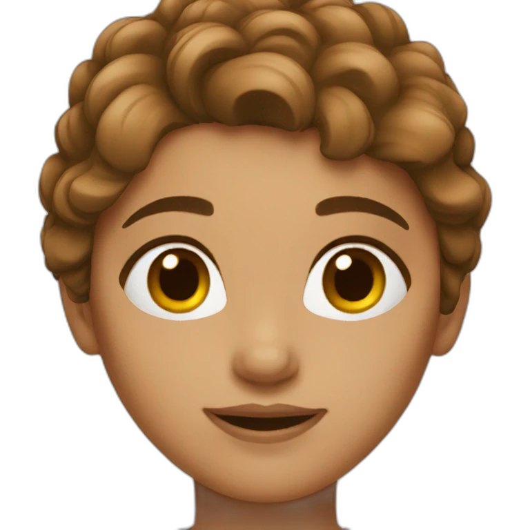 Girl brown hair emoji