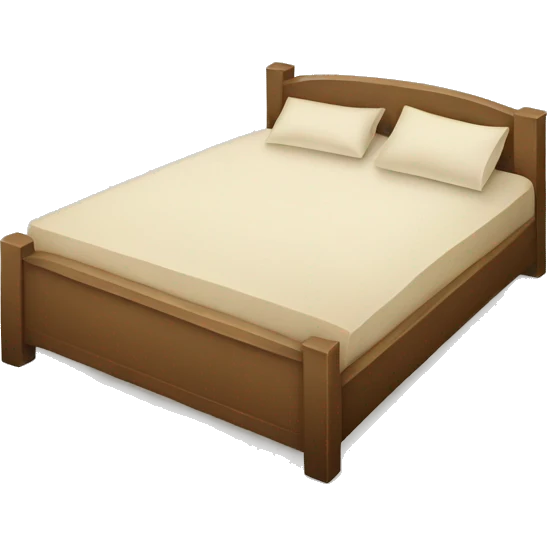 bed filled with paper emoji