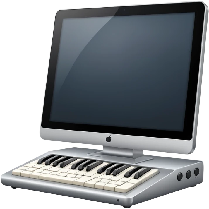a computer play music emoji