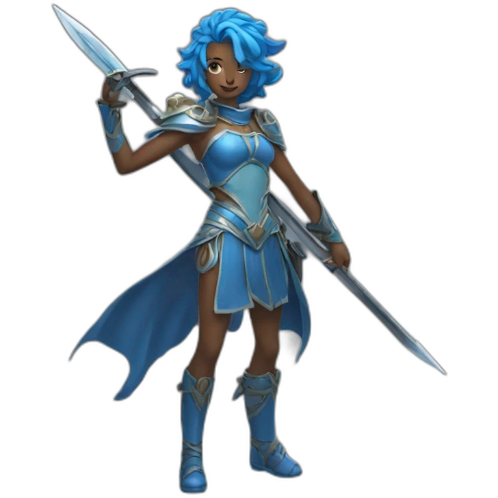 sexy blue air genasi emoji