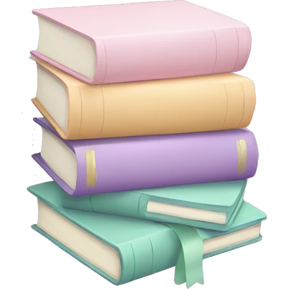 Pastel books emoji