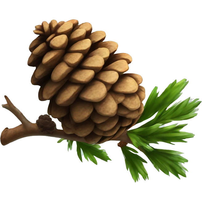 pine cone on a small branch emoji