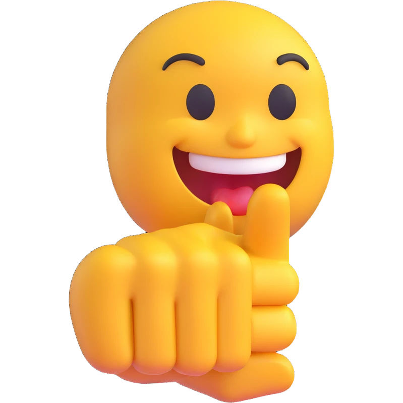 emoji biting index finger emoji