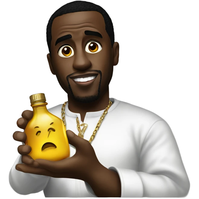 p diddy with oil in his hand emoji