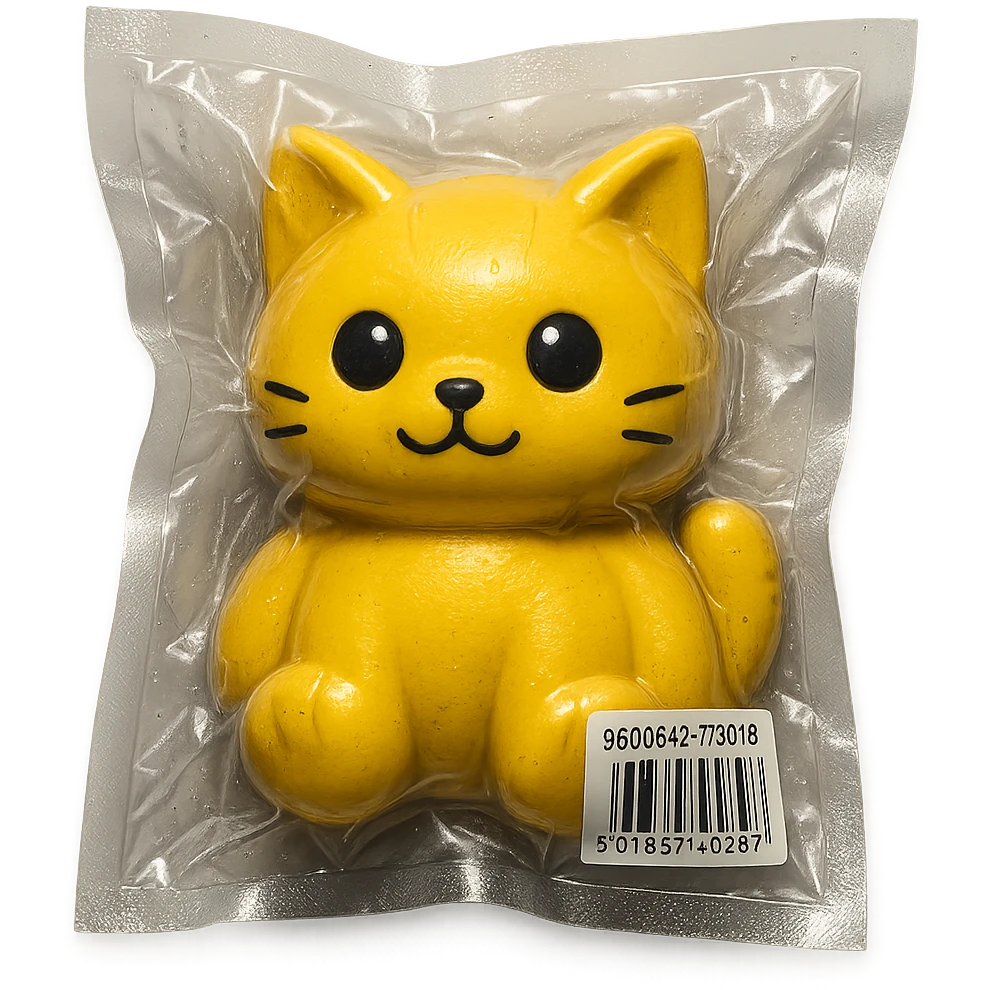 cute cat in vacuum-sealed style emoji