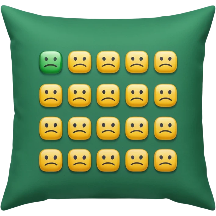 excel spreadsheet on a pillow emoji