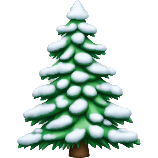christmas tree with snow emoji