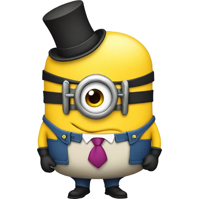 Minion with a top hat emoji