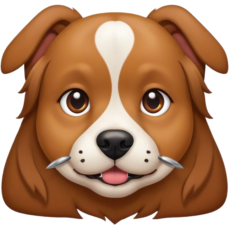 Dog with piercing emoji