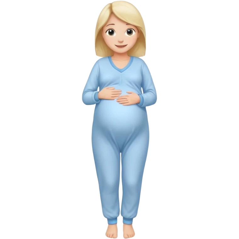 беременная девушка в полный рост в пижаме c cthltxrfvb emoji
