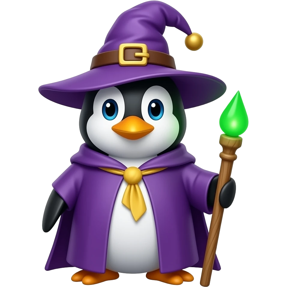 Penguin Wizard emoji