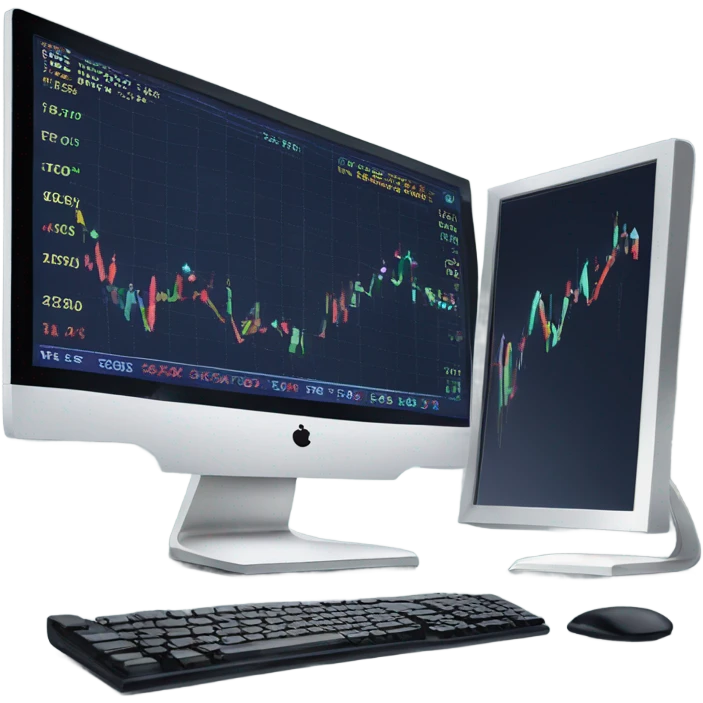 trading chart on a computer emoji