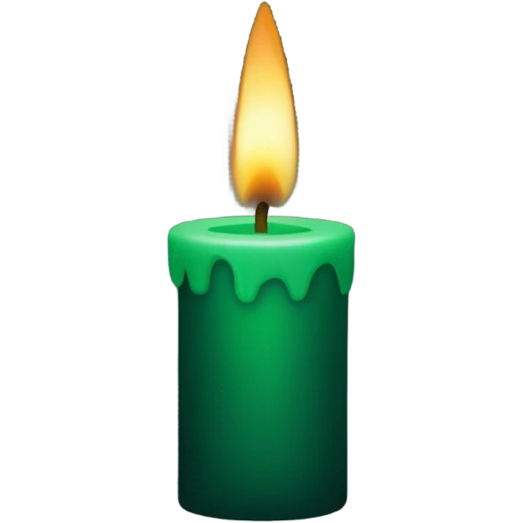 Dark green candle emoji