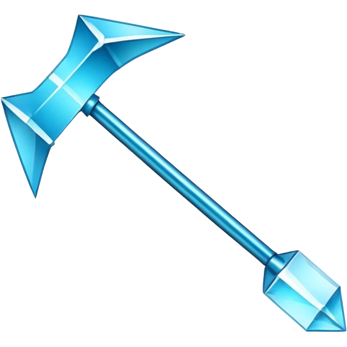 Minecraft diamond hoe side view emoji