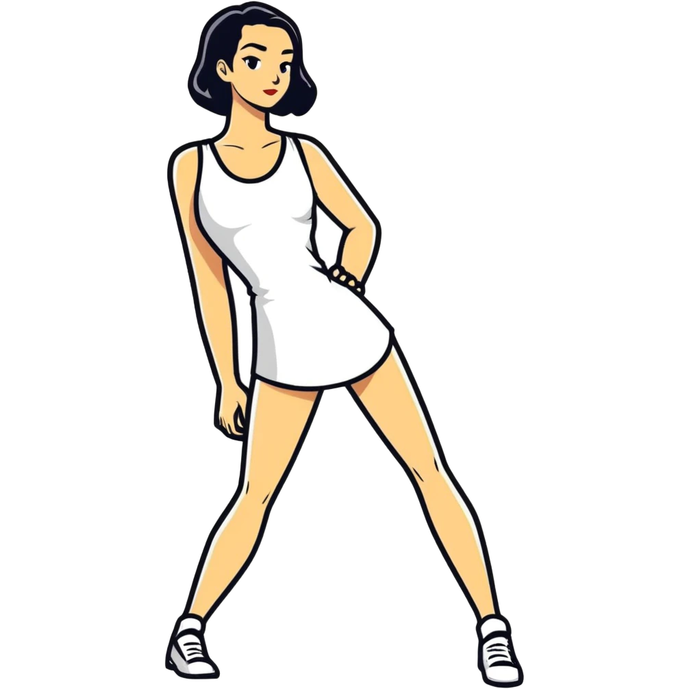 a fit lady in a striking pose emoji
