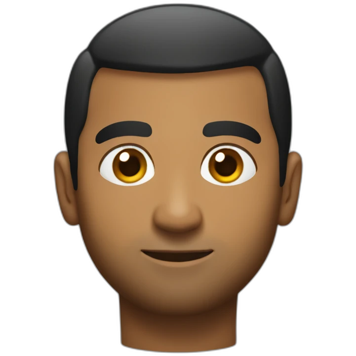 aziz ansari with a buzz cut emoji