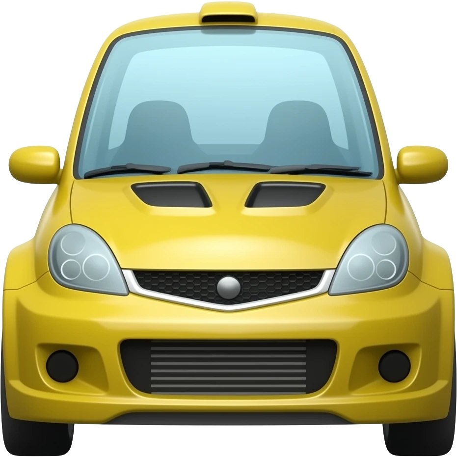 yellow and blue Rally car emoji