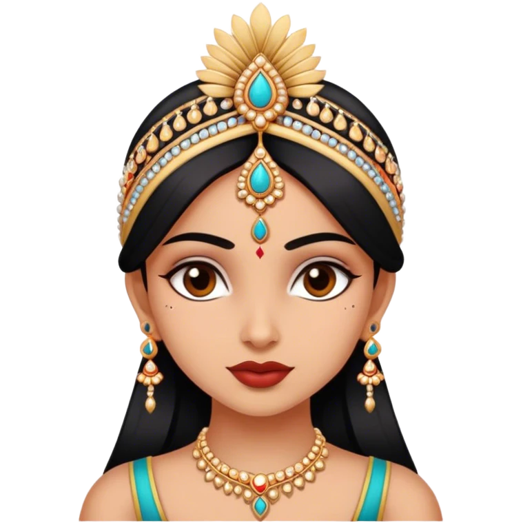Indian with fair skin, coquette girlie, emoji