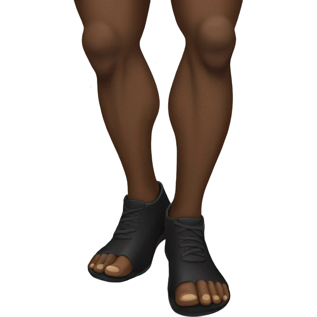 black man foot emoji