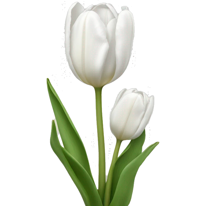 White tulips emoji