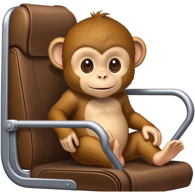 monkey in train seat emoji