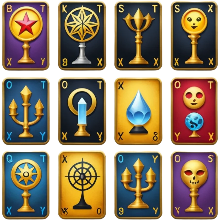 tarot icon pack with streetart illustration emoji
