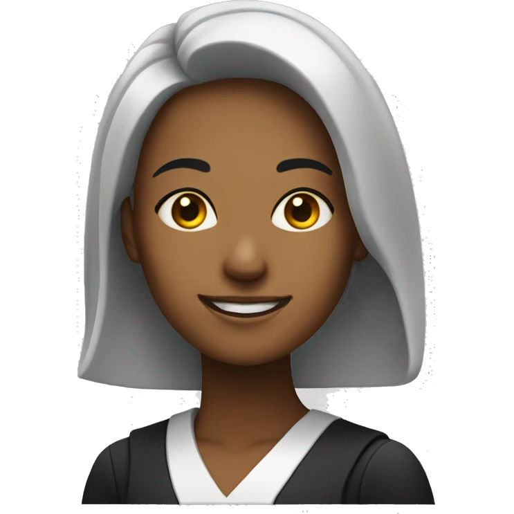 Head of female law student celebrating  emoji