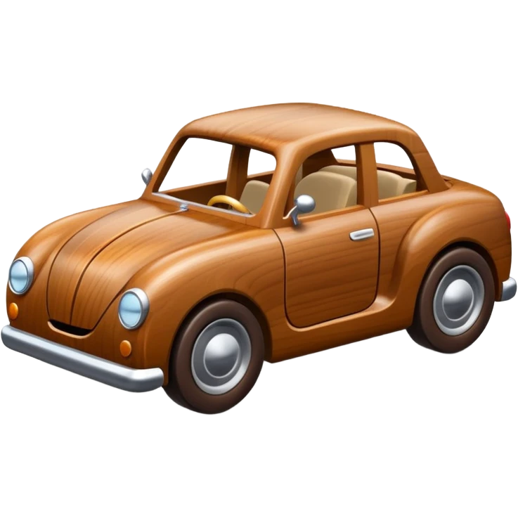 wood toy car emoji