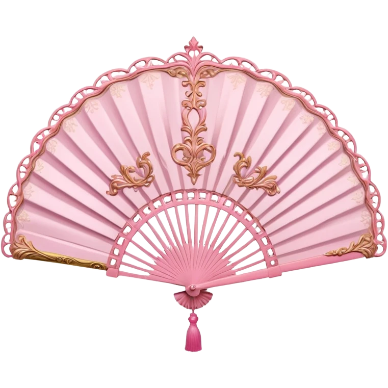 rococo pink fan emoji