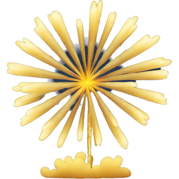 feu d'artifice en or emoji