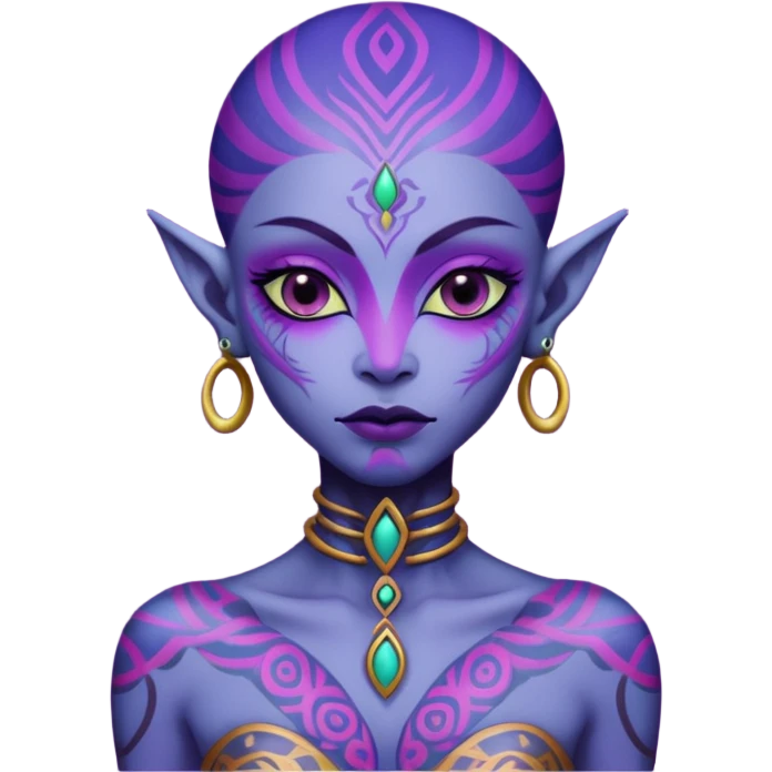 lady alien with tattoo emoji
