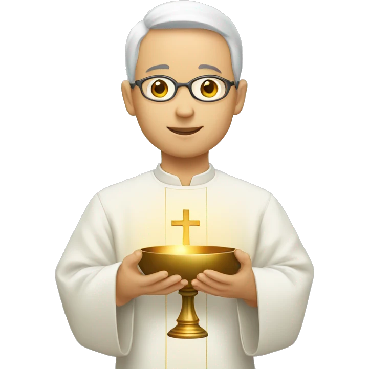priest holding eucharist emoji