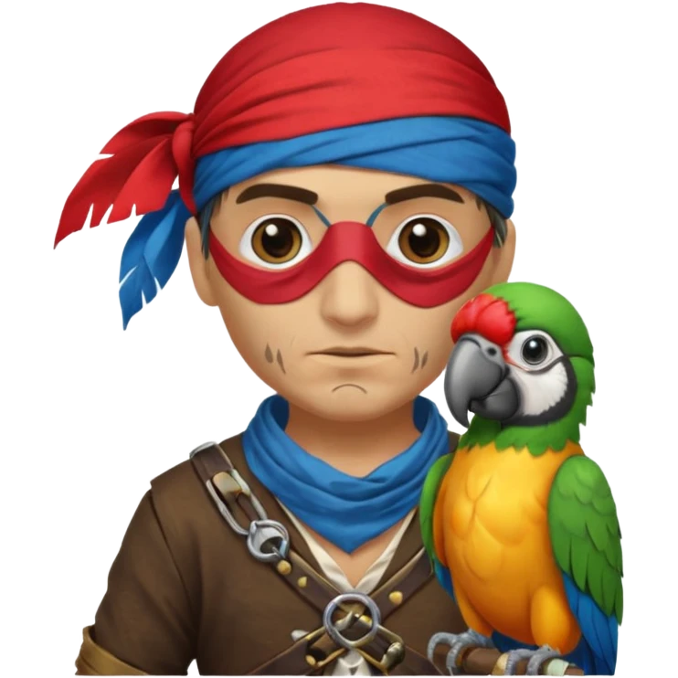 pirate and parrot emoji