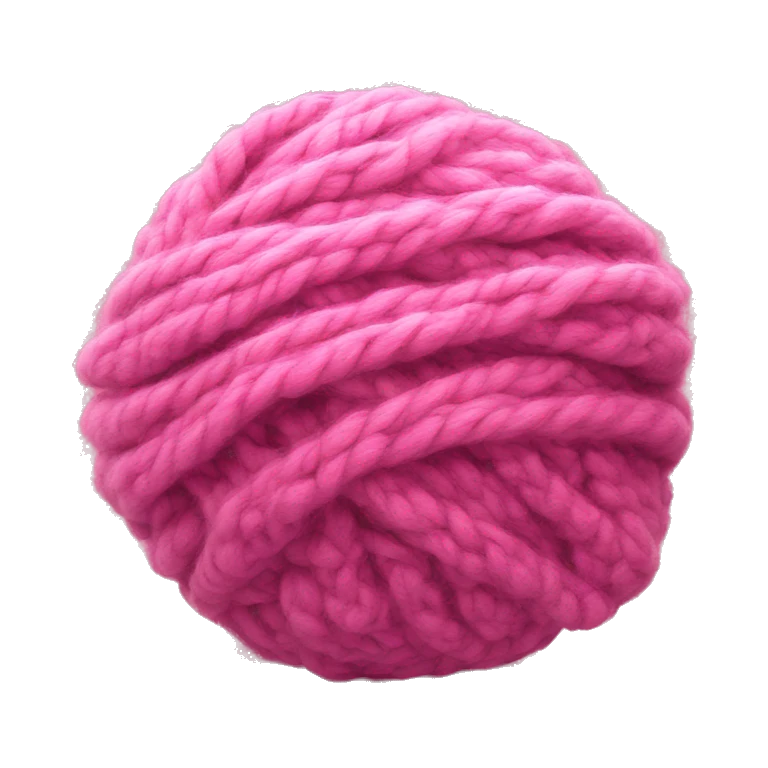 Pink wool emoji