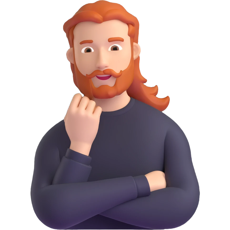 a man with ginger red hair emoji