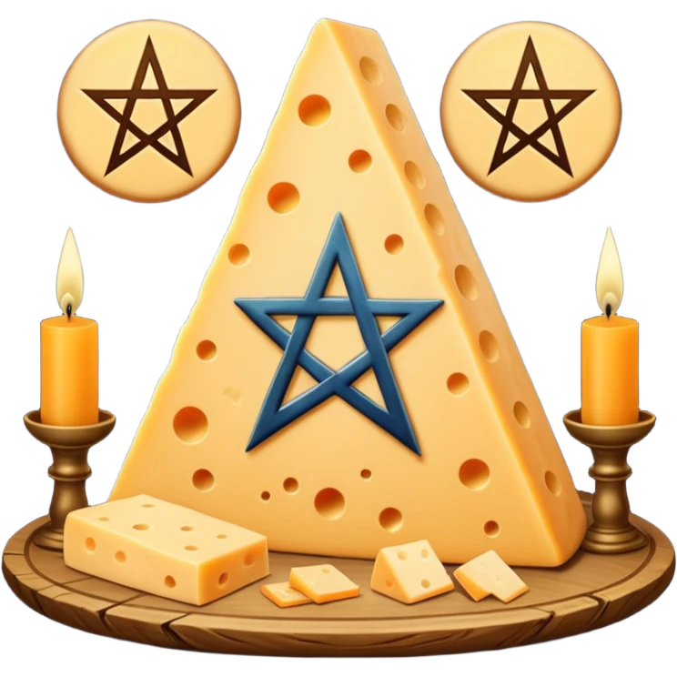 cheese witchcraft occult pentagram emoji