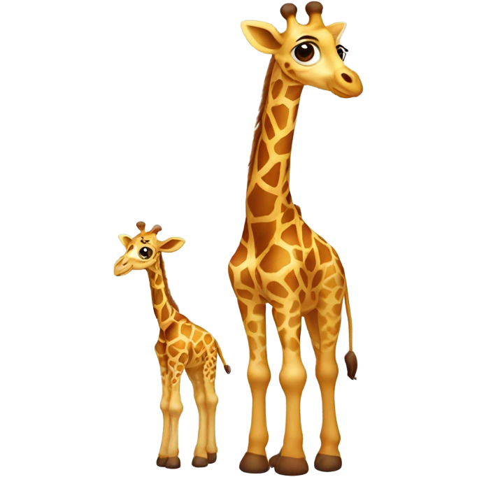 Giraffe and baby emoji