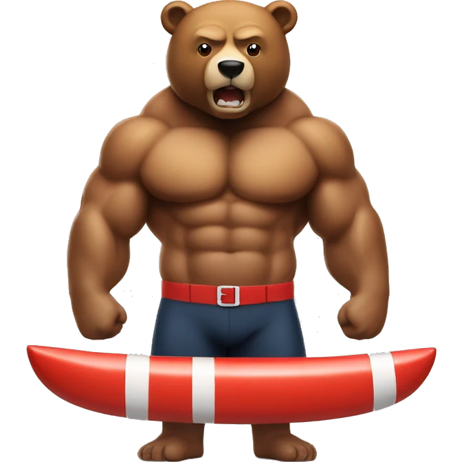 muscle bear as life guard emoji